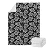 Black And White Vintage Sunflower Print Blanket