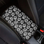 Black And White Vintage Sunflower Print Car Center Console Cover