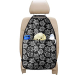 Black And White Vintage Sunflower Print Car Seat Organizers
