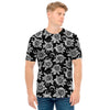 Black And White Vintage Sunflower Print Men's T-Shirt