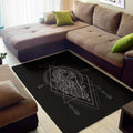 Black And White Virgo Sign Print Floor Mat