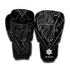 Black And White Virgo Sign Print Boxing Gloves