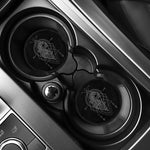 Black And White Virgo Sign Print Car Coasters