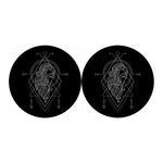 Black And White Virgo Sign Print Car Coasters
