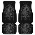 Black And White Virgo Sign Print Front and Back Car Floor Mats
