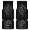 Black And White Virgo Sign Print Front and Back Car Floor Mats