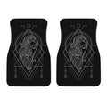 Black And White Virgo Sign Print Front Car Floor Mats
