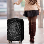 Black And White Virgo Sign Print Luggage Cover