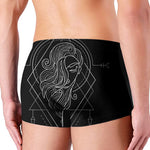Black And White Virgo Sign Print Men's Boxer Briefs