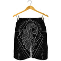 Black And White Virgo Sign Print Men's Shorts