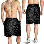 Black And White Virgo Sign Print Men's Shorts