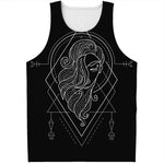 Black And White Virgo Sign Print Men's Tank Top