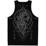 Black And White Virgo Sign Print Men's Tank Top