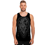 Black And White Virgo Sign Print Men's Tank Top