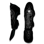 Black And White Virgo Sign Print Muay Thai Shin Guard