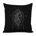 Black And White Virgo Sign Print Pillow Cover