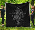 Black And White Virgo Sign Print Quilt