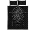 Black And White Virgo Sign Print Quilt Bed Set