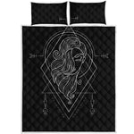 Black And White Virgo Sign Print Quilt Bed Set