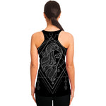 Black And White Virgo Sign Print Women's Racerback Tank Top