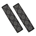 Black And White Volleyball Pattern Print Car Seat Belt Covers