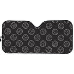 Black And White Volleyball Pattern Print Car Sun Shade