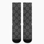 Black And White Volleyball Pattern Print Crew Socks