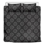 Black And White Volleyball Pattern Print Duvet Cover Bedding Set
