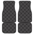 Black And White Volleyball Pattern Print Front and Back Car Floor Mats