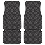 Black And White Volleyball Pattern Print Front and Back Car Floor Mats