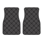Black And White Volleyball Pattern Print Front Car Floor Mats
