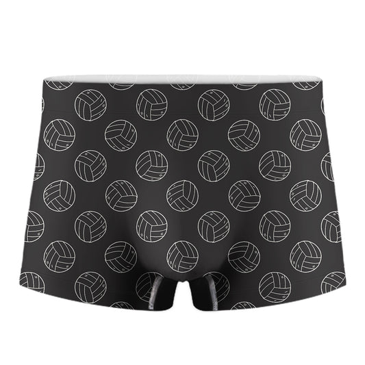 Black And White Volleyball Pattern Print Men's Boxer Briefs