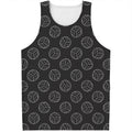 Black And White Volleyball Pattern Print Men's Tank Top