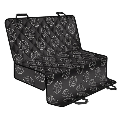 Black And White Volleyball Pattern Print Pet Car Back Seat Cover
