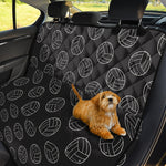 Black And White Volleyball Pattern Print Pet Car Back Seat Cover
