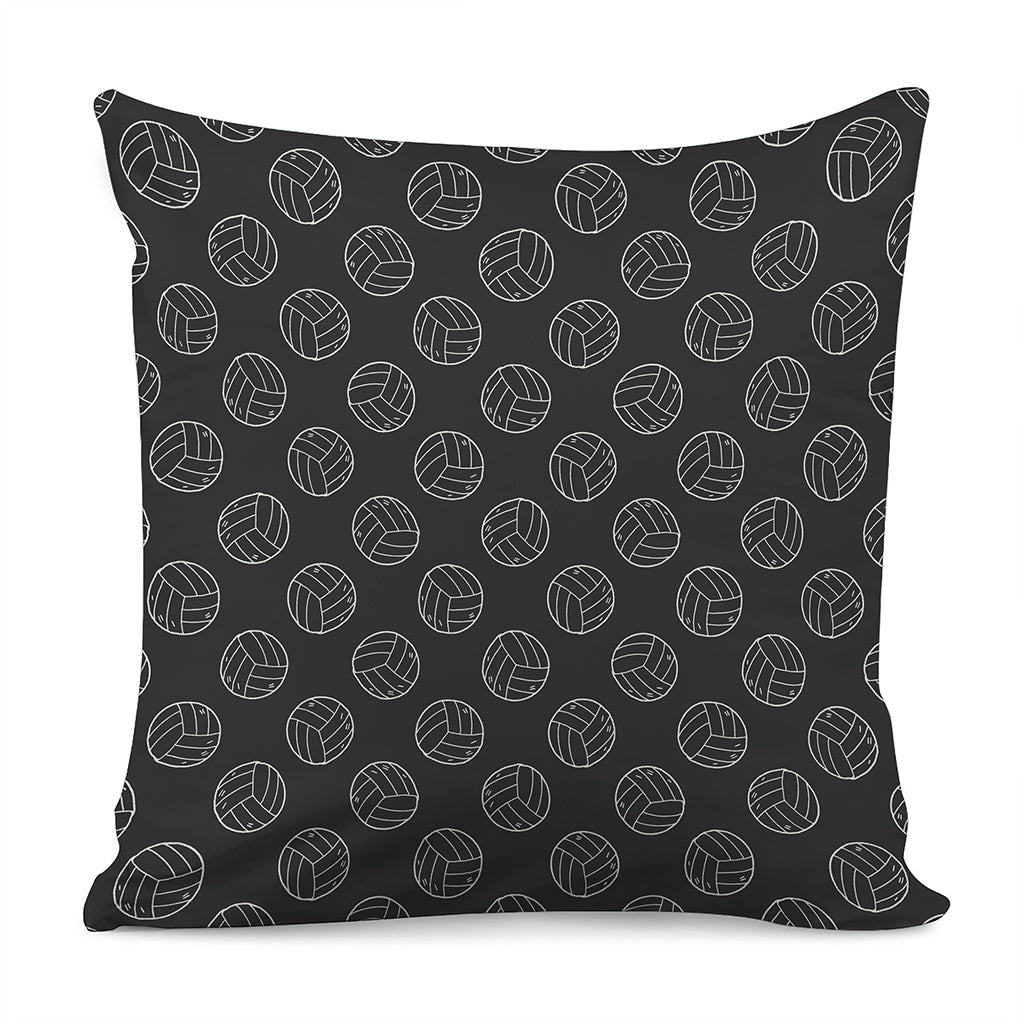 Black And White Volleyball Pattern Print Pillow Cover