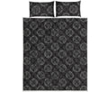 Black And White Volleyball Pattern Print Quilt Bed Set