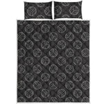 Black And White Volleyball Pattern Print Quilt Bed Set