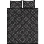 Black And White Volleyball Pattern Print Quilt Bed Set