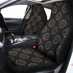 Black And White Volleyball Pattern Print Universal Fit Car Seat Covers