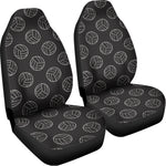 Black And White Volleyball Pattern Print Universal Fit Car Seat Covers