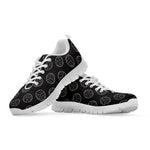 Black And White Volleyball Pattern Print White Sneakers