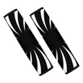 Black And White Vortex Swirl Print Car Seat Belt Covers