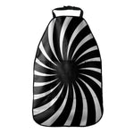 Black And White Vortex Swirl Print Car Seat Organizers