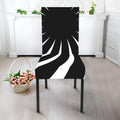 Black And White Vortex Swirl Print Dining Chair Slipcover
