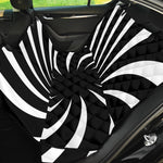 Black And White Vortex Swirl Print Pet Car Back Seat Cover