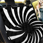 Black And White Vortex Swirl Print Pet Car Back Seat Cover