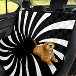 Black And White Vortex Swirl Print Pet Car Back Seat Cover