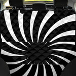 Black And White Vortex Swirl Print Pet Car Back Seat Cover