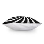 Black And White Vortex Swirl Print Pillow Cover